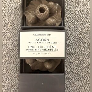 WILLIAMS-SONOMA ACORN TINY TAPER HOLDERS 🍁
